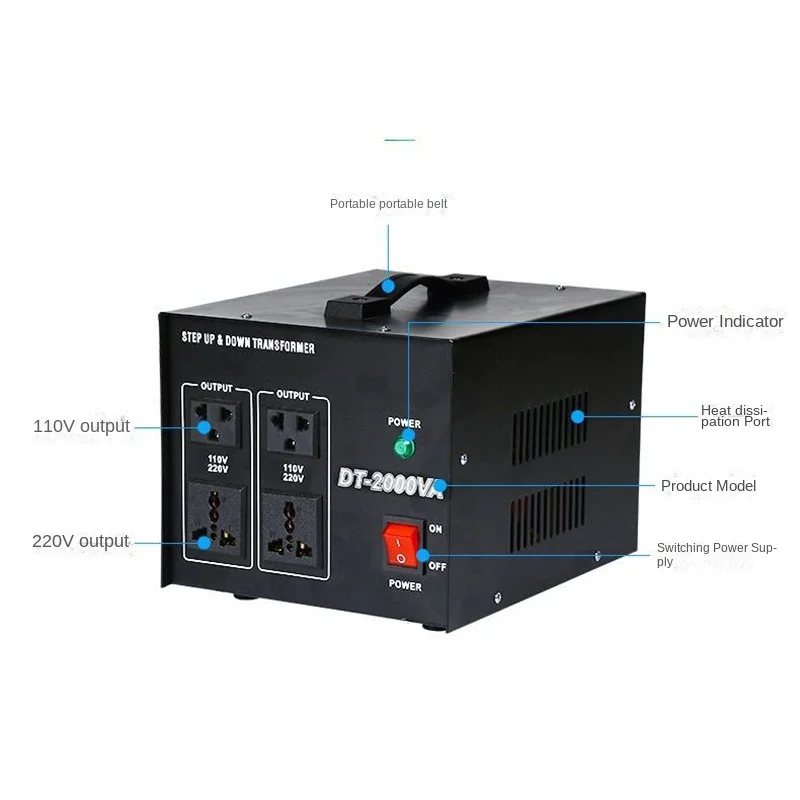 Cheap 2000W Manufacturer Supplies Mutual Conversion Step-Up Transformer 110 To 220 and 220V To 110V Voltage Mutual Conversion