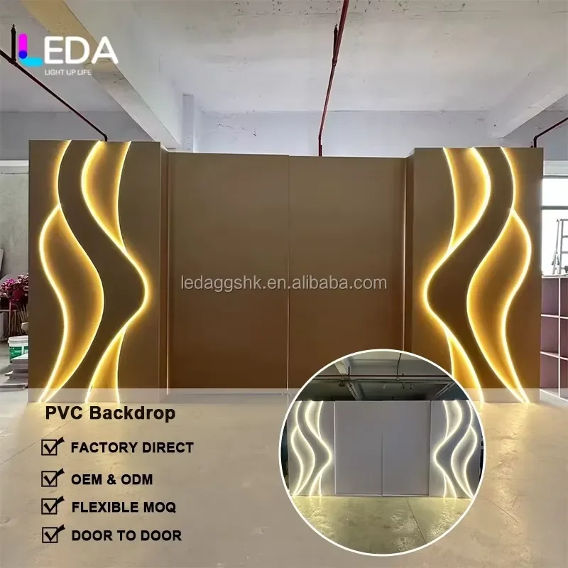 Customizable LED Background Wall for Wedding Stage Decoration Modern Classic Acrylic Panel Unique Shape Professional Design