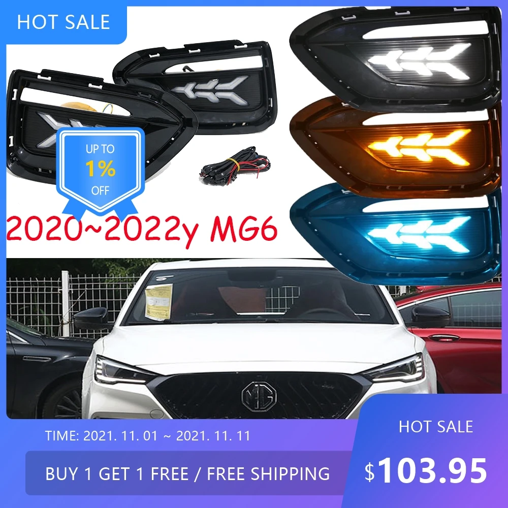 

Dynamic auto bumper headlight for MG6 daytime light MG 6 2020~2022y auto accessories LED headlamp for mg6 fog light