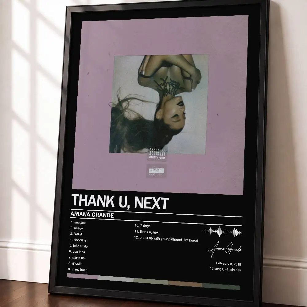 Petal Poster Album Art Cover Songs Pop Zanger Band Wand Waterdichte Papieren Sticker Voor Woonkamer Huisdecoratie A-Ariana G-Grande