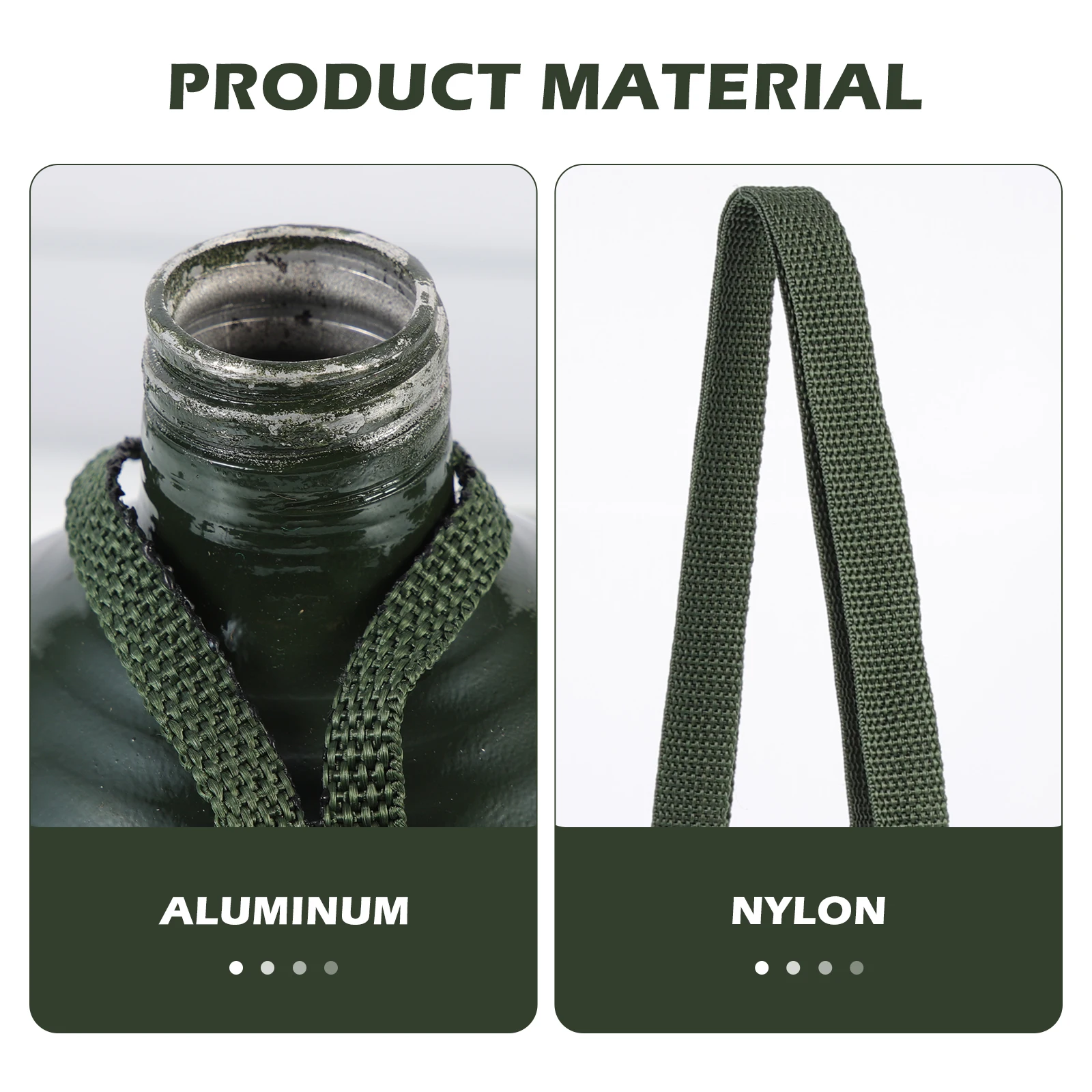 

Wear-Resistant Camping Canteen Military Water Bottle Compact Lightweight Outdoor Supply Practical Design Durable Safe Hiking