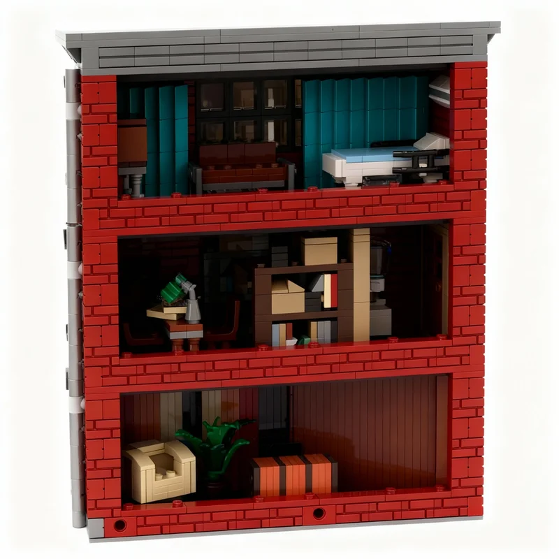 3889 elementów MOC Joker Schody Modułowa Ulica Superbohaterowie DCD Model Klocki Konstrukcyjne Zabawka Prezent na Boże Narodzenie Cegła