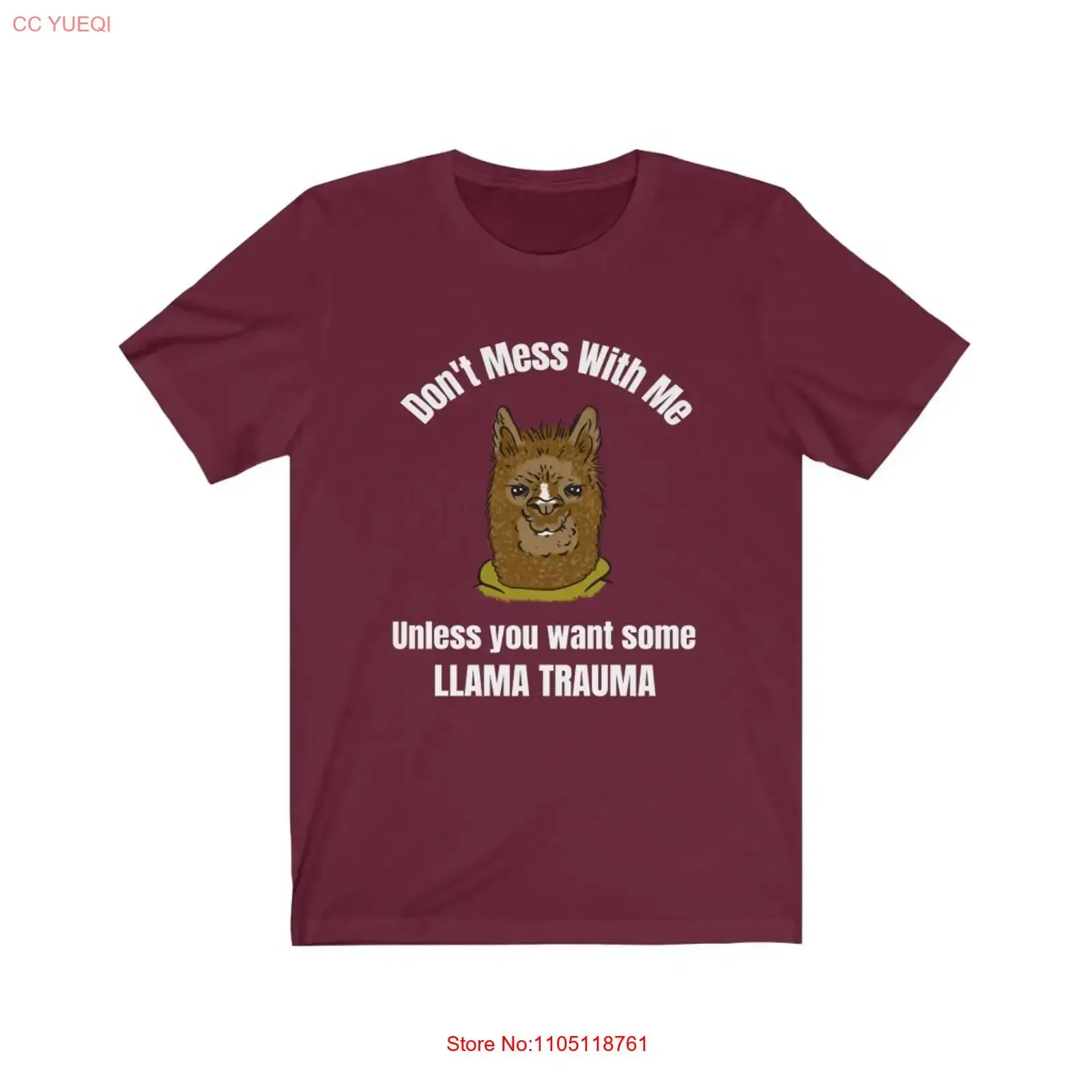 Don't Mess With Me Unless You Want Some Llama Trauma T Shirt Jersey vintage Washed Casual Versatile Comfortable Stretched Soft