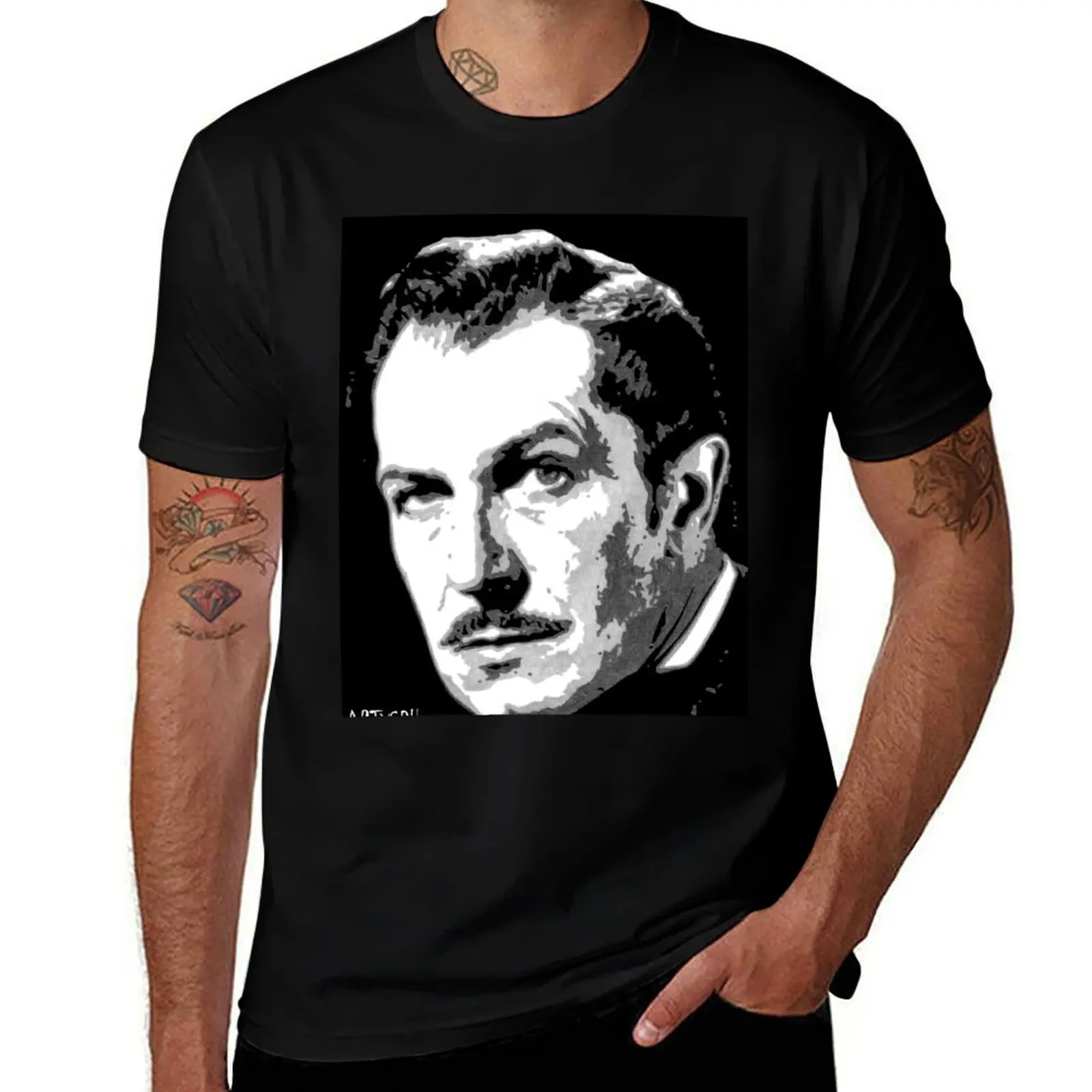 

Vincent Price T-Shirt plain gifts for boyfriend designer shirts Aesthetic clothing mens cotton t shirts