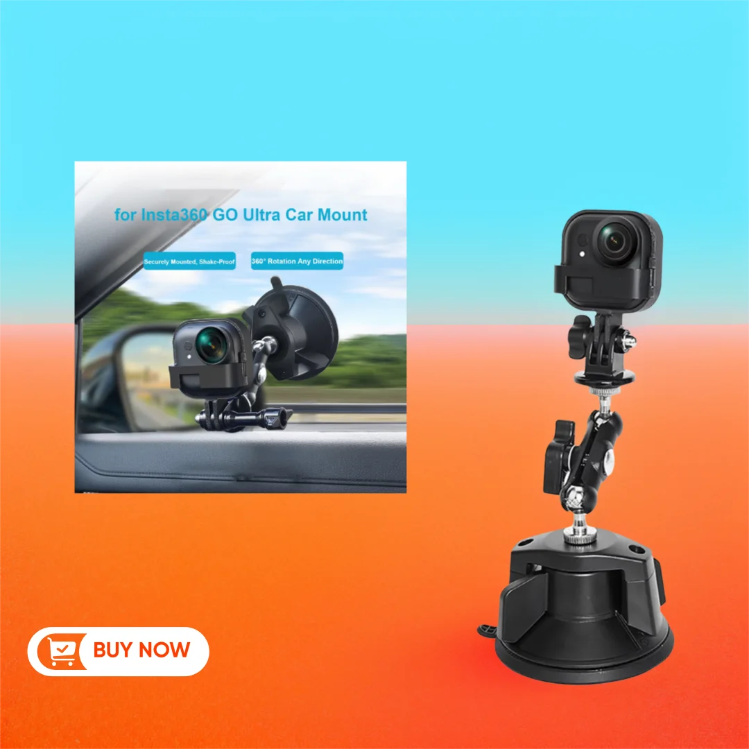 For Insta360 Go Ultra Camera Vehicle Suction Cup Mount,for Stable Video Recording for Action Camera Vehicle Mount Accessory