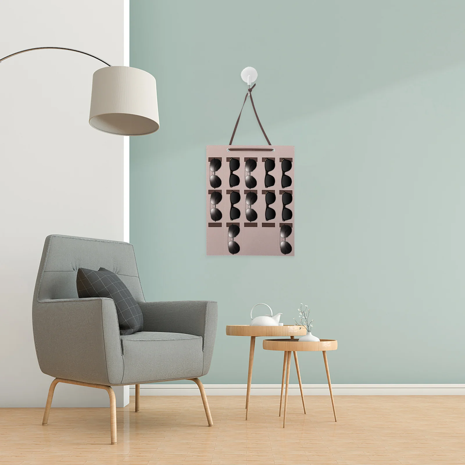 

Felt Hanging Jewelry Organizer Bag for Necklaces Bracelets Earrings Hair Accessories Sunglasses Wall Storage Display