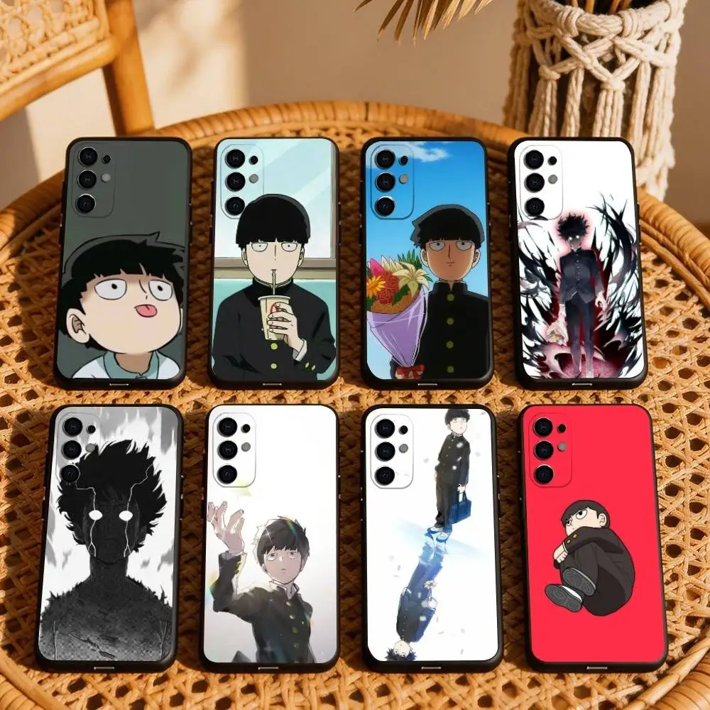 Anime character S-Shigeo K-Kageyama Phone Case For Samsung S25,S24,S21,S22,S23,S30,Ultra,S20,Plus,Fe,Soft Silicone Black Cover