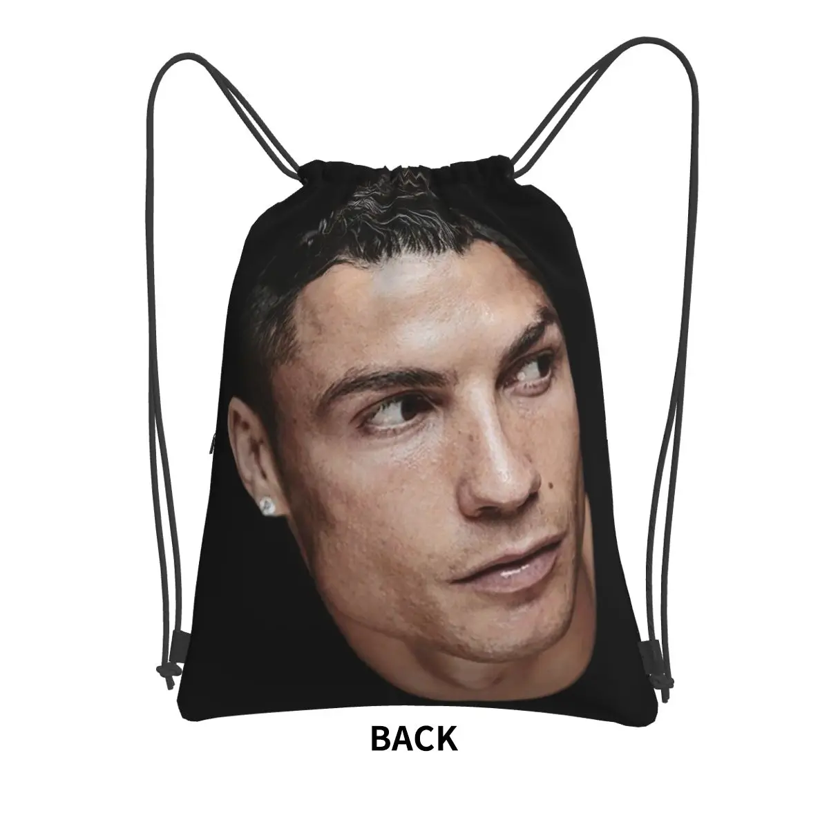 Christiano Ronaldo Backpacks Casual Drawstring Bundle Pocket Sports Bag Book Bags for Travel School