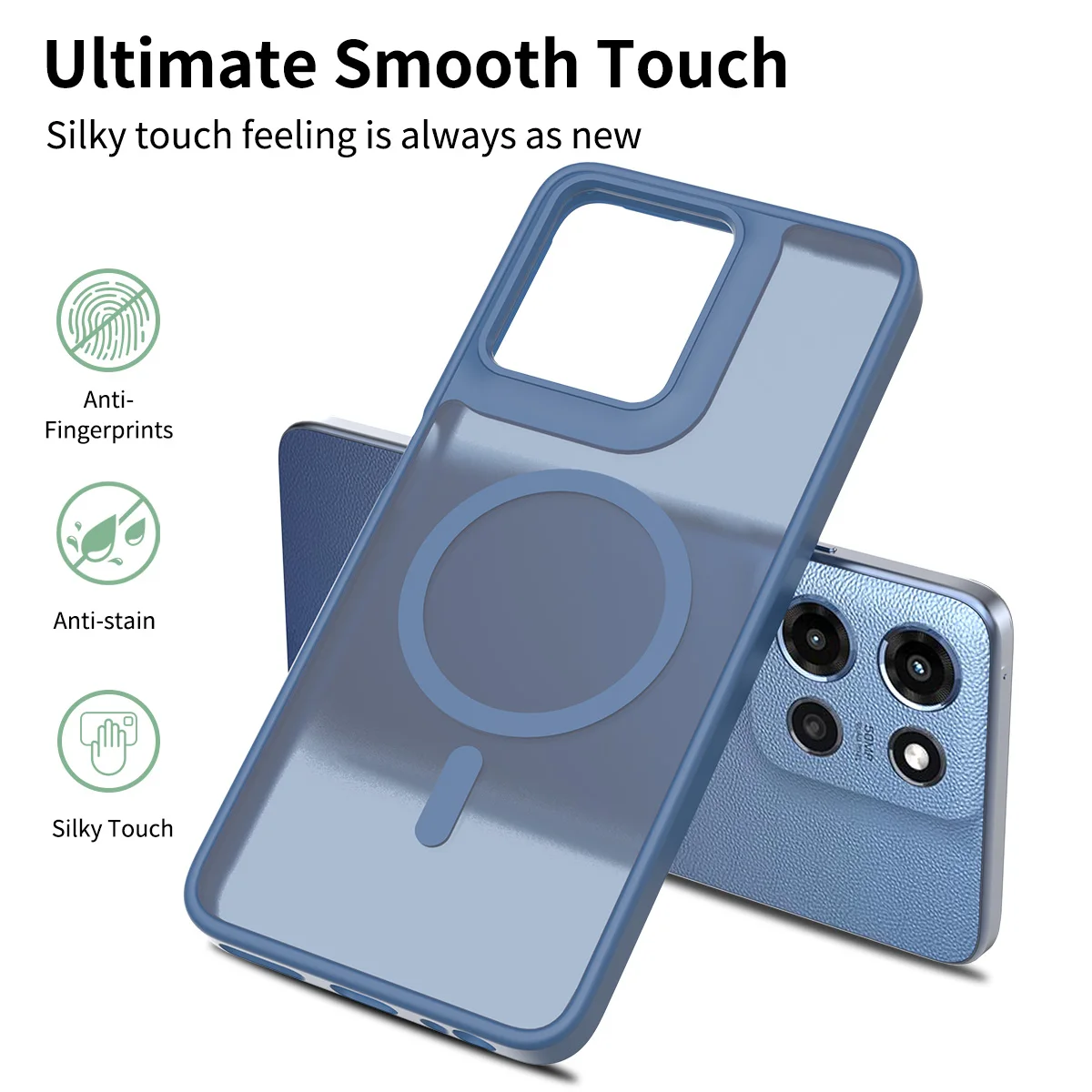 حافظة لهاتف موتورولا موتو جي باور 5G 2025/2026 حافظة مغناطيسية شفافة غير لامعة غطاء هاتف نحيف مقاوم للصدمات واقٍ متين #2