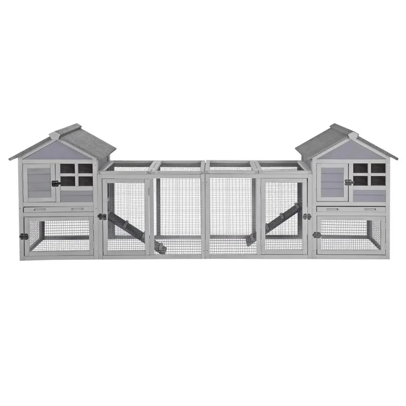 

Крытая и наружная клетка для кроликов с бегом, выдвижной верхний поднос, клетка для кроликов в виде морской свинки для мелких животных