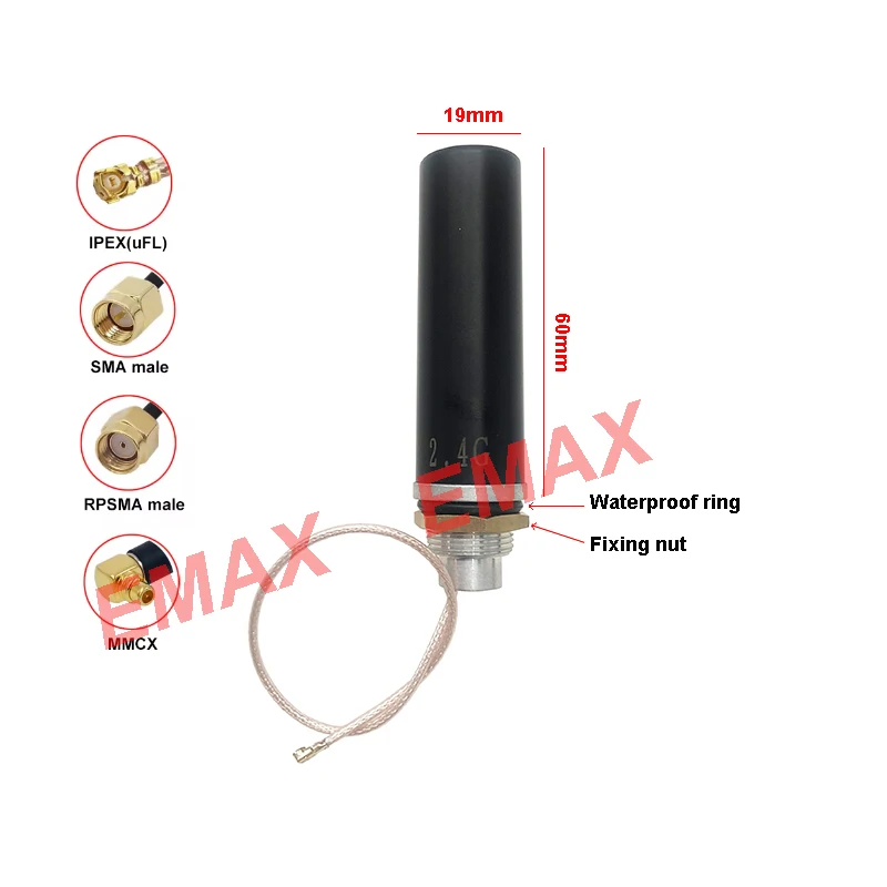 

RP-SMA/SMA female Ipex UFL/SMA MMCX 15CM RG178 cable waterproof DTU Antenna wifi 2.4G 2400-2500mhz External Omni Antenna