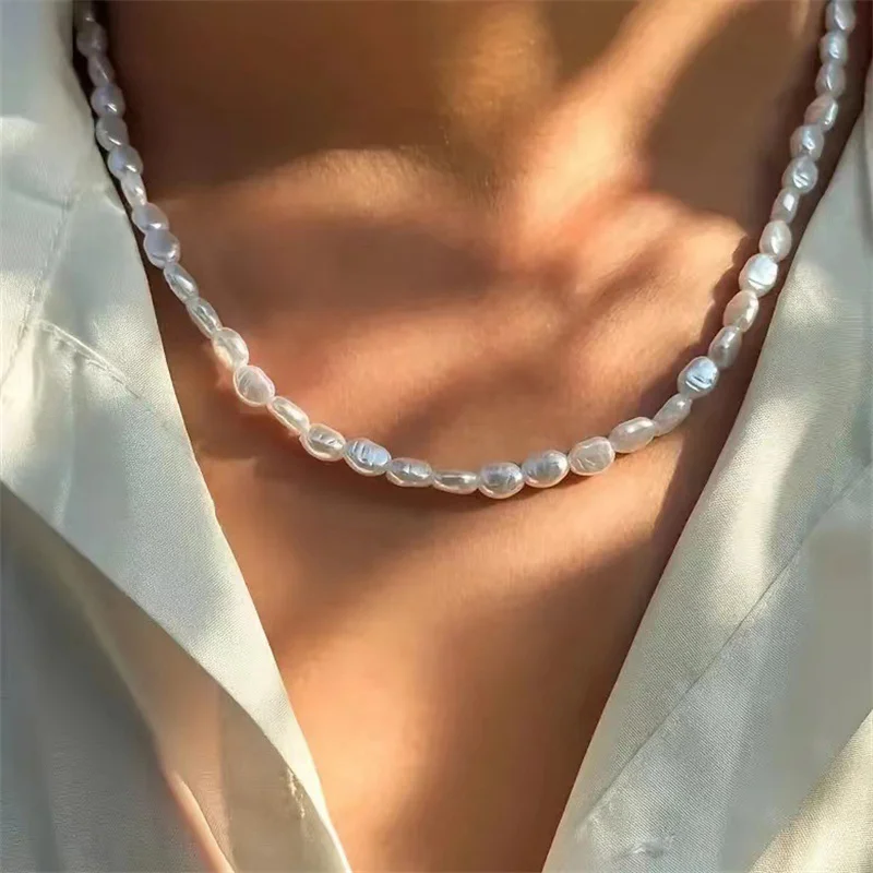 Fashion Simple Imitation Pearl Necklace For Women Girls Vintage Elegant Temperament Imitation Pearl Beaded Bracelet Gifts