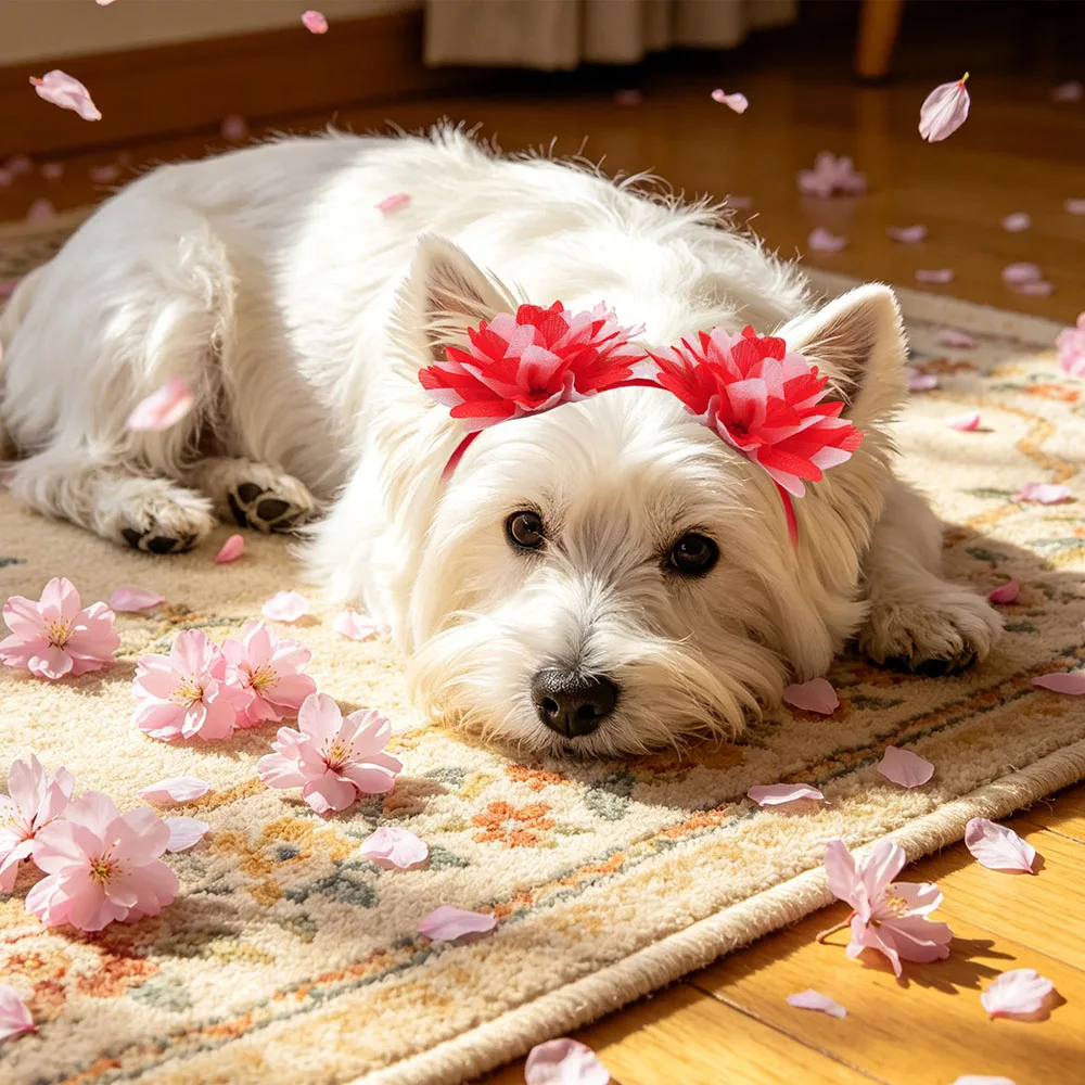 Lazos ajustables de doble flor para perros medianos y pequeños - imagen 3