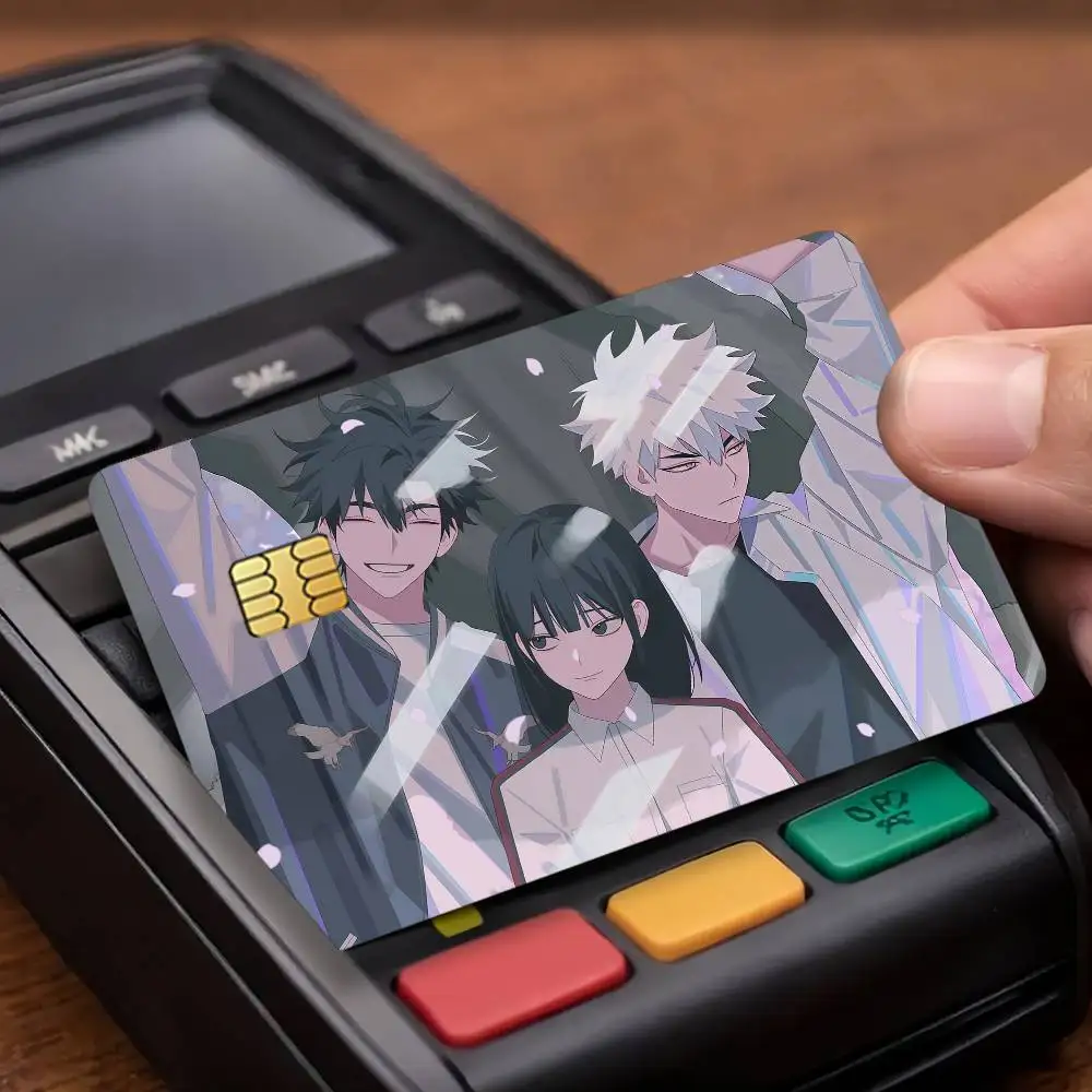 Anime L-Link Click Credit Card Public Transportation Cards Protective Sticker Waterproof Card Face Decoration 4PCS