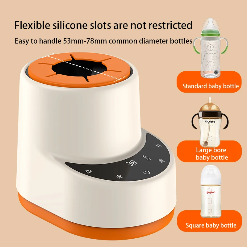 Mélangeur électrique de poudre de secoueur de bouteille de lait de bébé 4 en 1 Machine de chauffe-lait de voyage d'alimentation de nuit à température constante pour les nouveau-nés