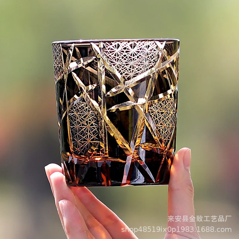 DSA modern high-value crystal cup handmade whiskey glass, high-end foreign wine cup gift box home gift