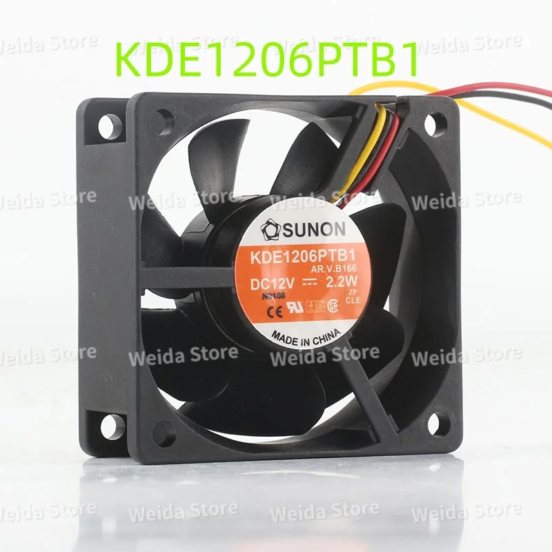 

KDE1206PTB1 Original SUNON 6025 12V 2.2W 60X60X25MM Suspension Magnetic Floating Heat Dissipation Fan