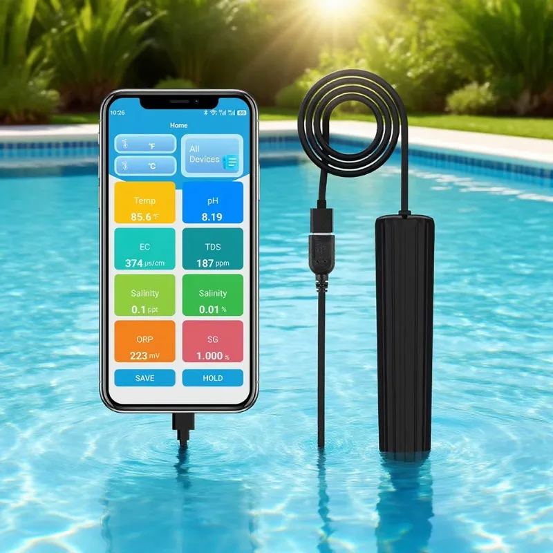 Surprise Price 7 in 1 TDS Test Pen High Precision Ph/TDS/EC/Salt/Temperature/ORP/S. G Water Tester Swimming Pool Salinity Meter
