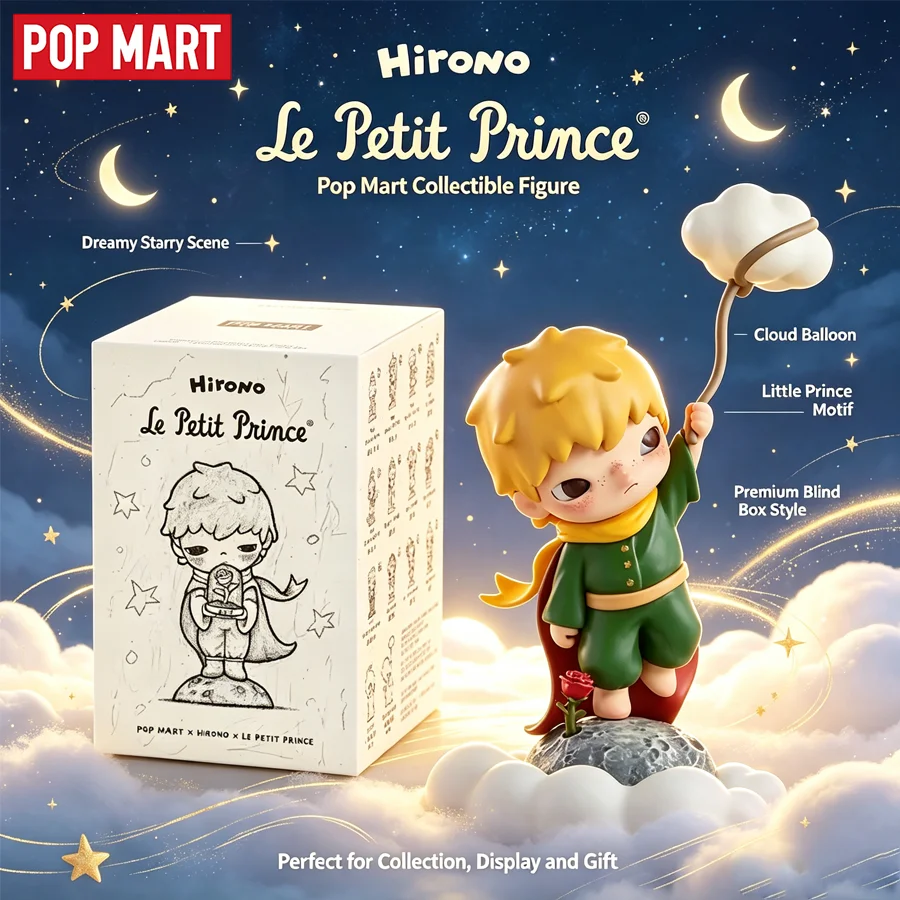 POP MART Hirono X Le Petit Prince Serie Blind Box Spielzeug Mystery Box Überraschungsbox Actionfigur Überraschungsmodell Geburtstagsgeschenk Spielzeug