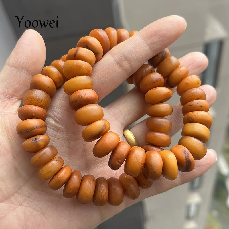 

100% Real Amber Bracelets for Men Gogerous Cool Gift 100% Natural Genuine Baltic Stone European Style Old Amber Jewelry Supplier