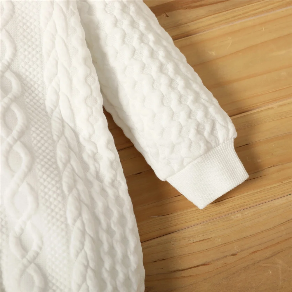 0-18 Monate Neugeborenes Baby, Jungen- und Mädchen-Body, einfarbiger Kapuzenpullover, langärmeliger Strampler, Herbst- und Winter-Overall, warme Kleidung für Babys. – Detail 10