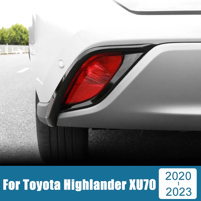 

ABS Car Rear Fog Light Frame Trim Cover Stickers For Toyota Highlander XU70 Kluger 2020 2021 2022 2023 Decoration Accessories