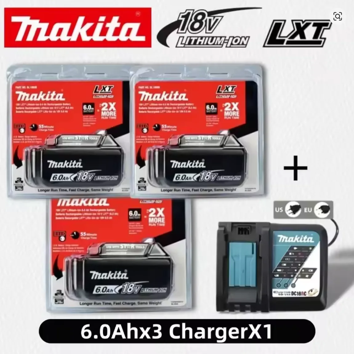 

100% Original Makita 18V 6.0Ah battery, for Makita BL1830， BL1830B， BL1840 ，BL1840B ，BL1850 BL1860B power tools battery