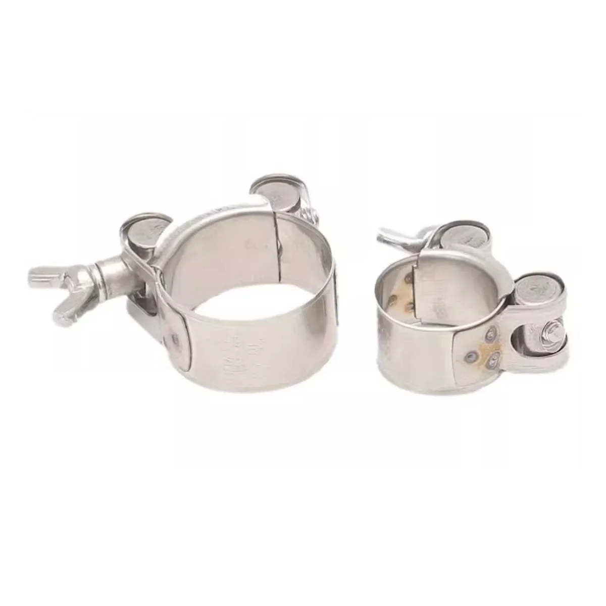 304 Stainless Steel Hand Twisted Strong Clamp/Butterfly Thickened Pipe Clamp/Fixed Water Pipe Clamp, 19mm-252mm