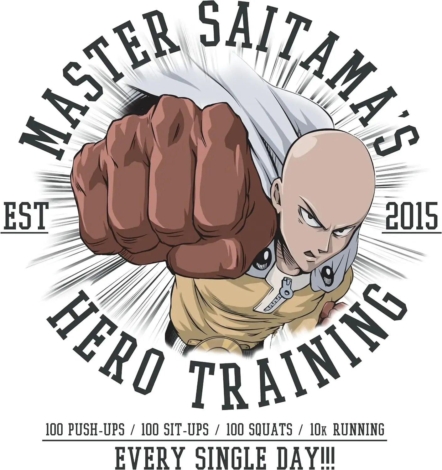 One Punch Man Master Saitama’s Hero Training Men's and Women's Short Sleeve T-Shirt