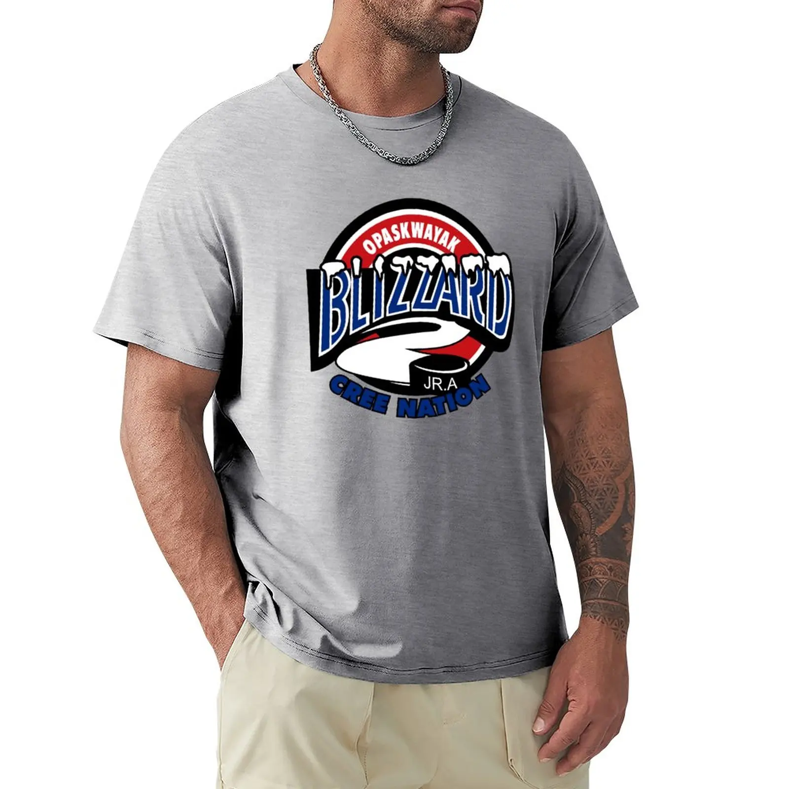 OCN Blizzard camiseta en blanco para hombre, ropa hippie, blacks, camisetas grandes y altas