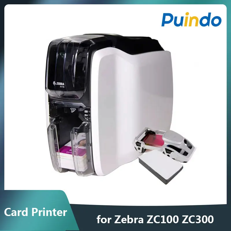 Original for Zebra ZC100 ZC300 Single-sided Printer PVC Plastic ID Card Printer