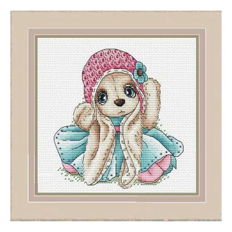 The cross-stitch set 28CT, 18CT, 14CT, and 11CT can be selected. The hand-made material pack of printed fabric is saga, featurin