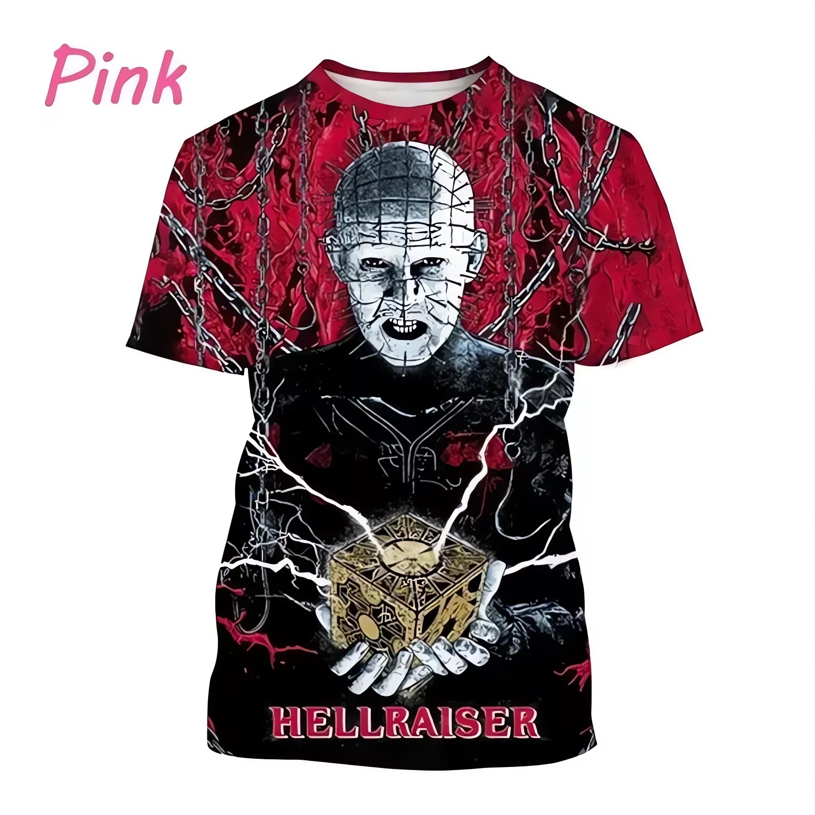 Horror Hell Hand Punk 3D Printed Men's Short Sleeve T-shirt Top Casual T-shirt Round Neck T-shirt Extra Large Loose T-shirt