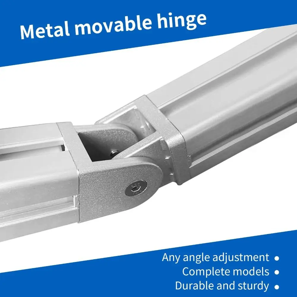 Zinc Alloy Hinge Connector Sliding Base Flexible Pivot Right Angle Connector Aluminum Profile Adjustable Hinge