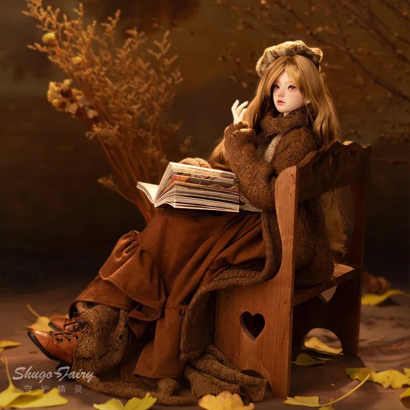 Bambola Bjd in quattro parti nella serie di colori di Wanqiu Maillard Letterary Girl Sd realizzata a mano nuovi giocattoli alla moda personalizzati in regalo in magazzino