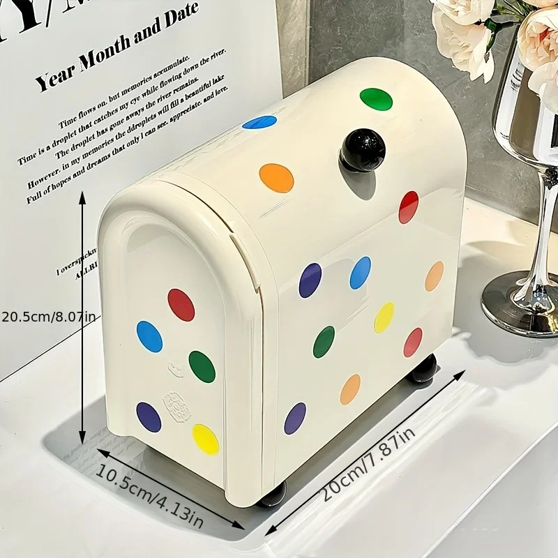 منظم مستحضرات التجميل الملون مع أدراج - صندوق تخزين المكياج البلاستيكي الأنيق