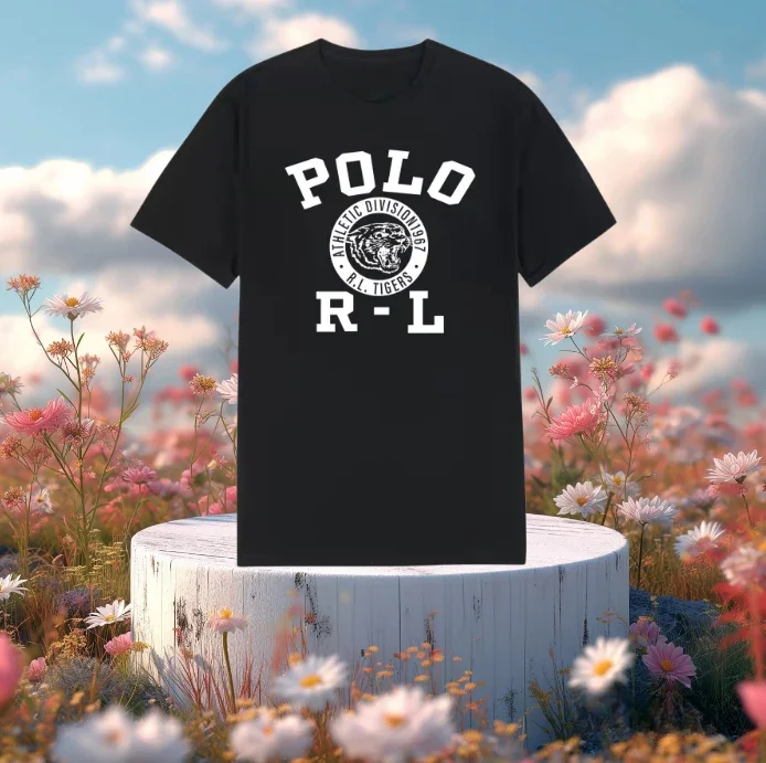 

2025 Новая модная американская трендовая мужская и женская футболка с короткими рукавами и принтом High Street, рубашка для пар с круглым вырезом