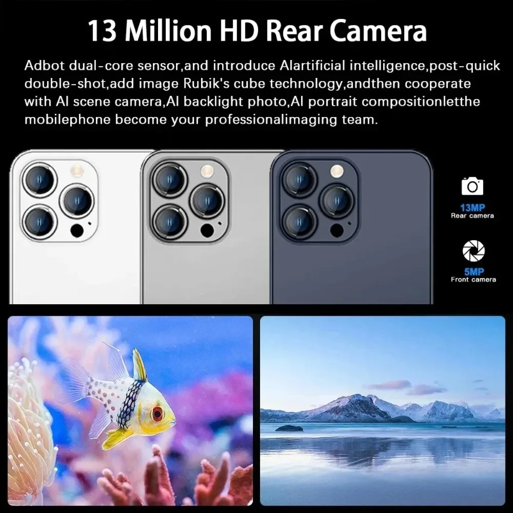 W&O X200 4G Global Version Smartphones Android 10 6.53'' 4GB RAM+64GB ROM Dual SIM 4800mAh 13MP Camera 128GB TF Mobile Phone