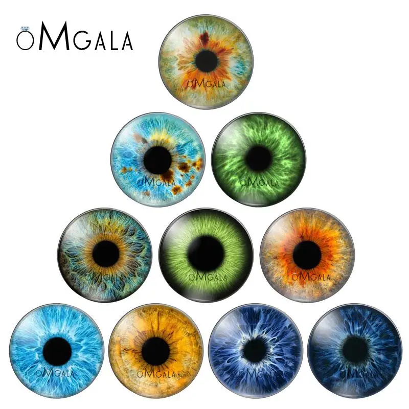 10pcs 5 pairs Dragon Eyes Cat Eye Toys Hot Sale 8mm 10mm 12mm 20mm 25mm Handmade Photo Glass Cabochons DIY Making Accessories