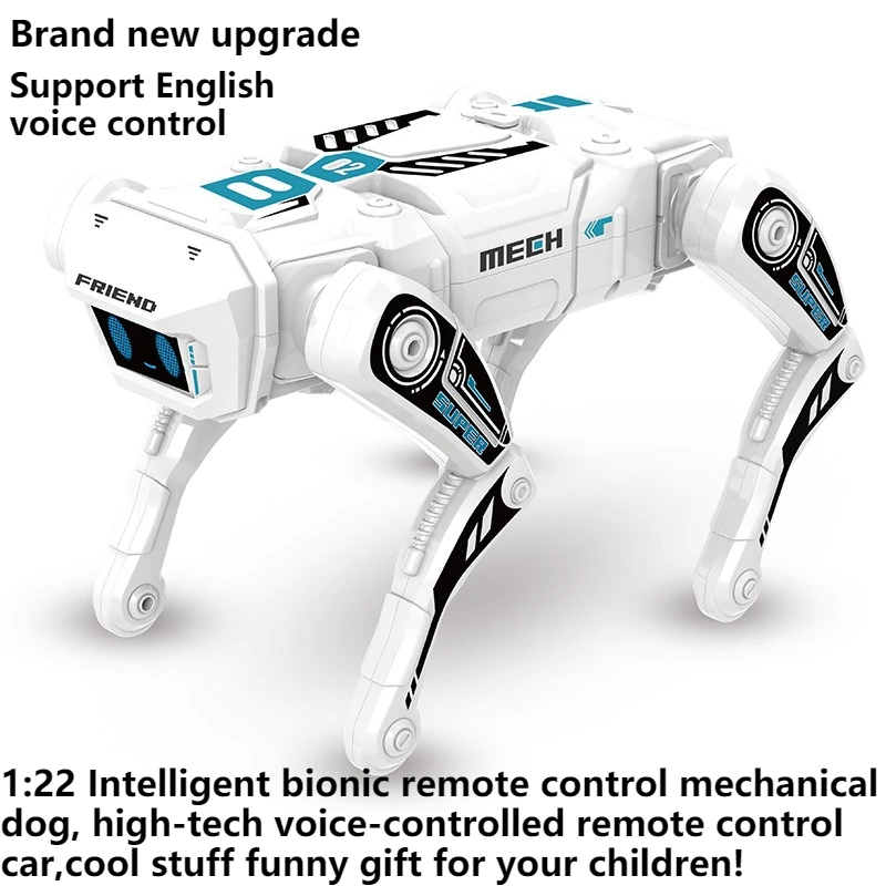 Cool Stuff Toy Car Funny Gift-Kawaii 1:22 Intelligent Bionic Rc Robot Dog,Remote Control Car,Voice Control Rc Cars,Toys for Kids