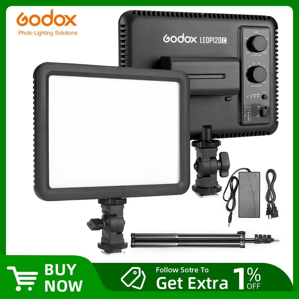 Godox Ultra Slim LEDP120C LED120C 3300K~5600K Studio Video