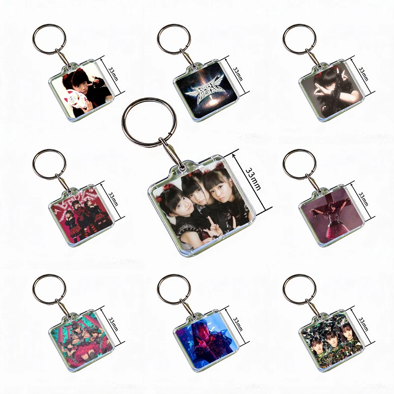Rock Band Baby Acrylic Keychain Handmade Hanging Ornaments for Clothes Backpack Decoration Accessories Gifts with Friends