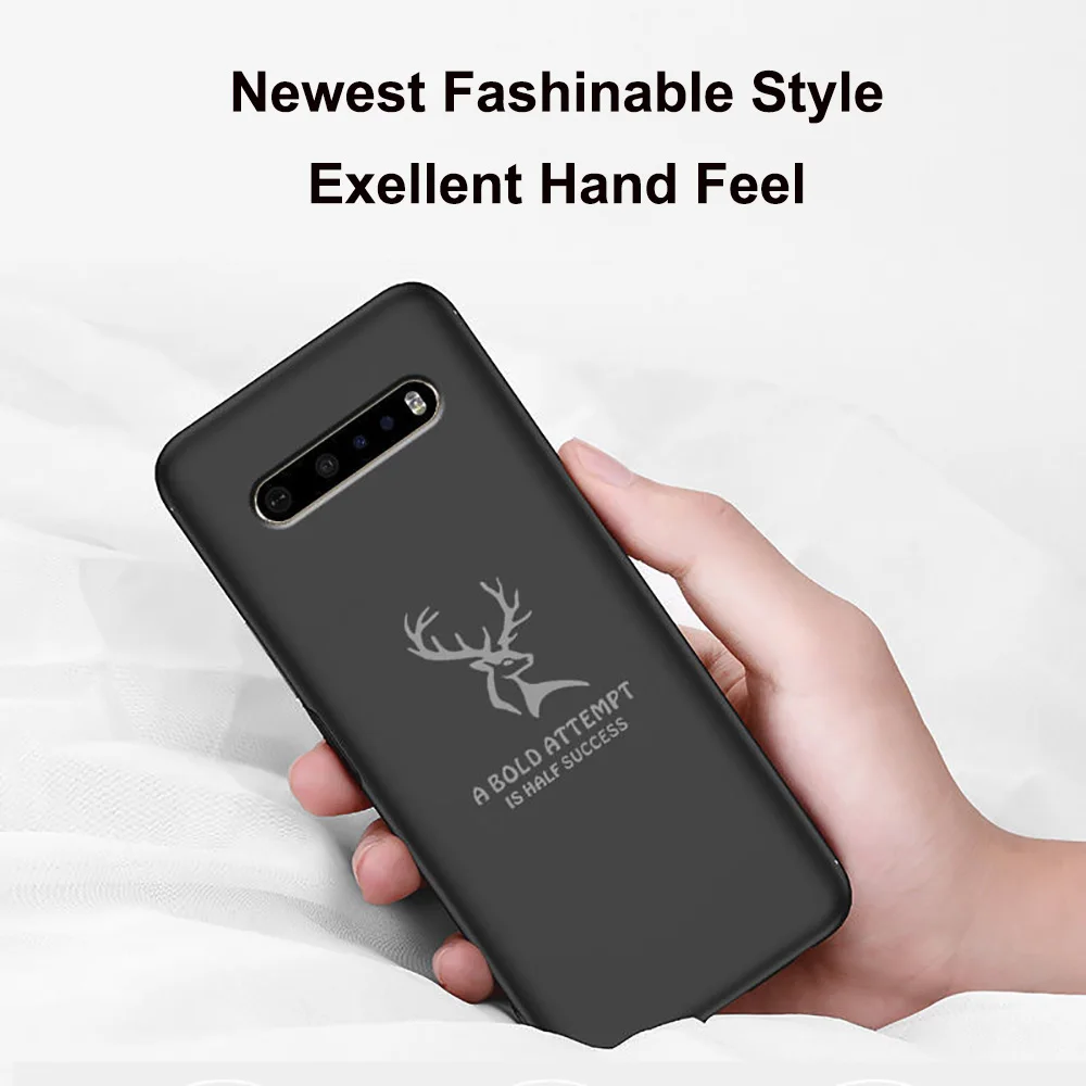 For LG V60 Thinq Case V60Thinq 5G HD Painted Elk Silicone Bumper Soft Phone Cases For LG V60 LGV60 Protective Shell