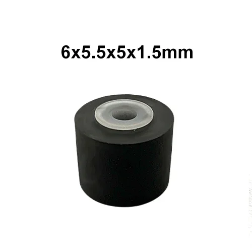 Measurement Instrument Accessory 6x5.5x5x1.5mm Cassette Deck Pinch Roller Audio Recorder Rubber Pressure Wheel Pulley