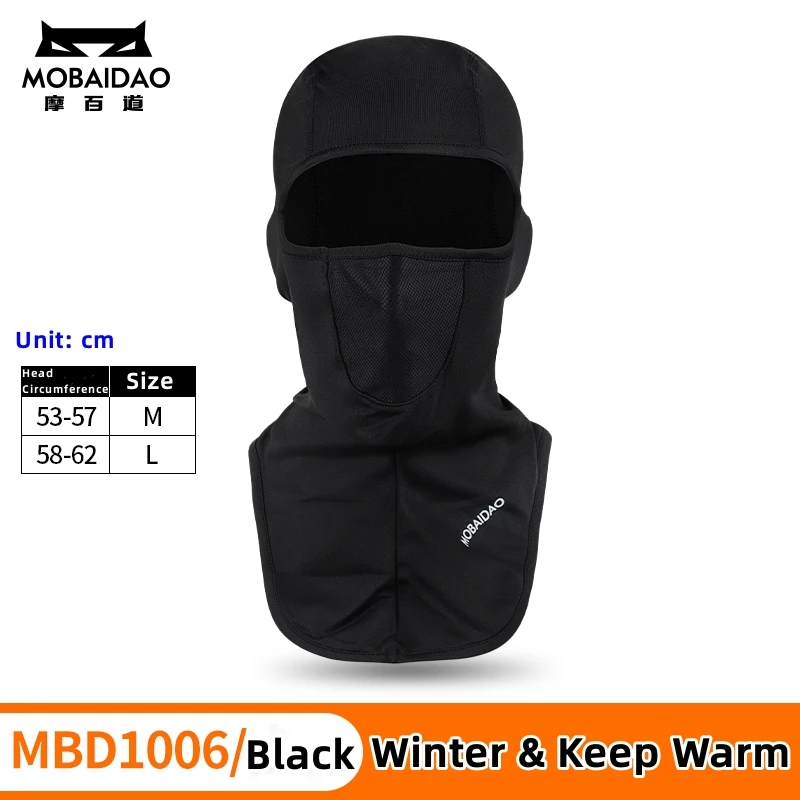 MOBAIDAO Winter Warm Balaclava, Windproof Cold Weather Face Cover Moto Headgear with Dust & UV Protection for Outdoor Activities