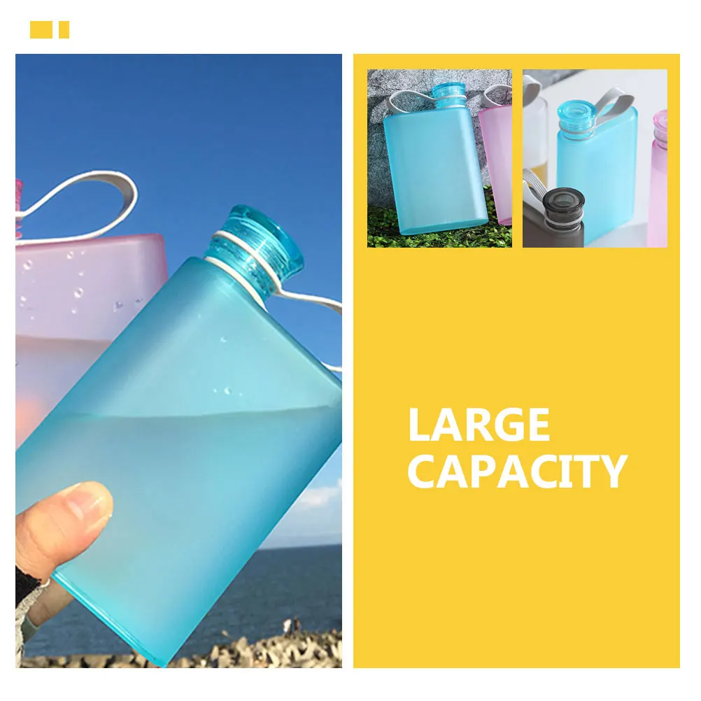 

Slim Sport Bottle Flasks Reusable Water Bottles Flat Kettle for Outdoor Fitness Insulated Portable Leak Proof Container
