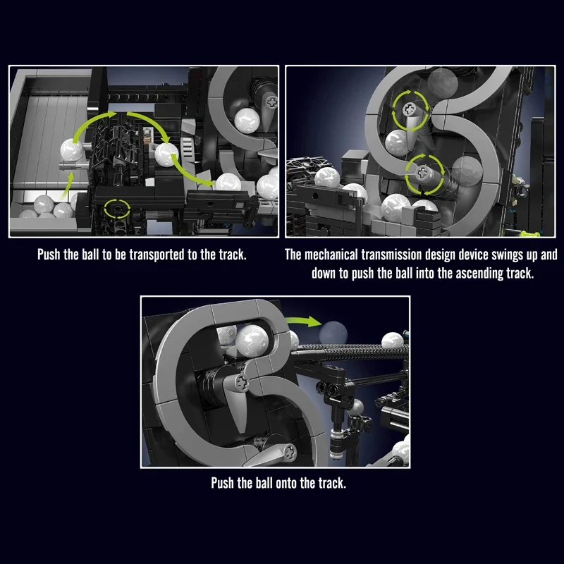 MOULD KING 26012 Marble Ball Run Building Blocks Technical Logarithmic Ball Calculator MOC Model  Puzzle Toys GBC Kids Gift
