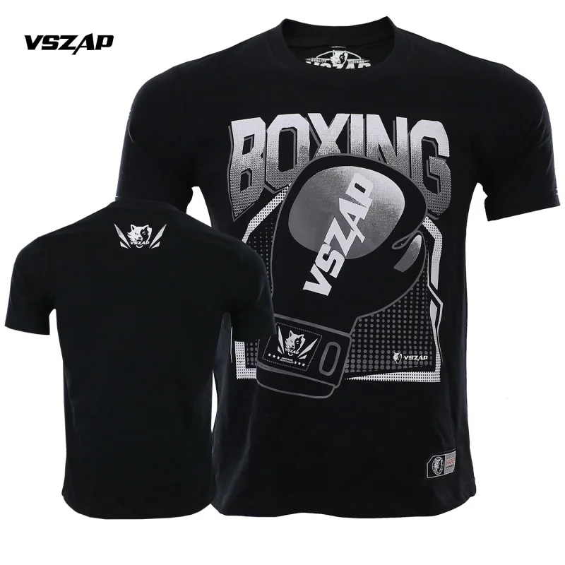 VSZAP Glove Club Muay Thai Fighting MMA Summer Boxing Gym Running Sanda Training Short Sleeve Judo Fighting Men's T-Shirt