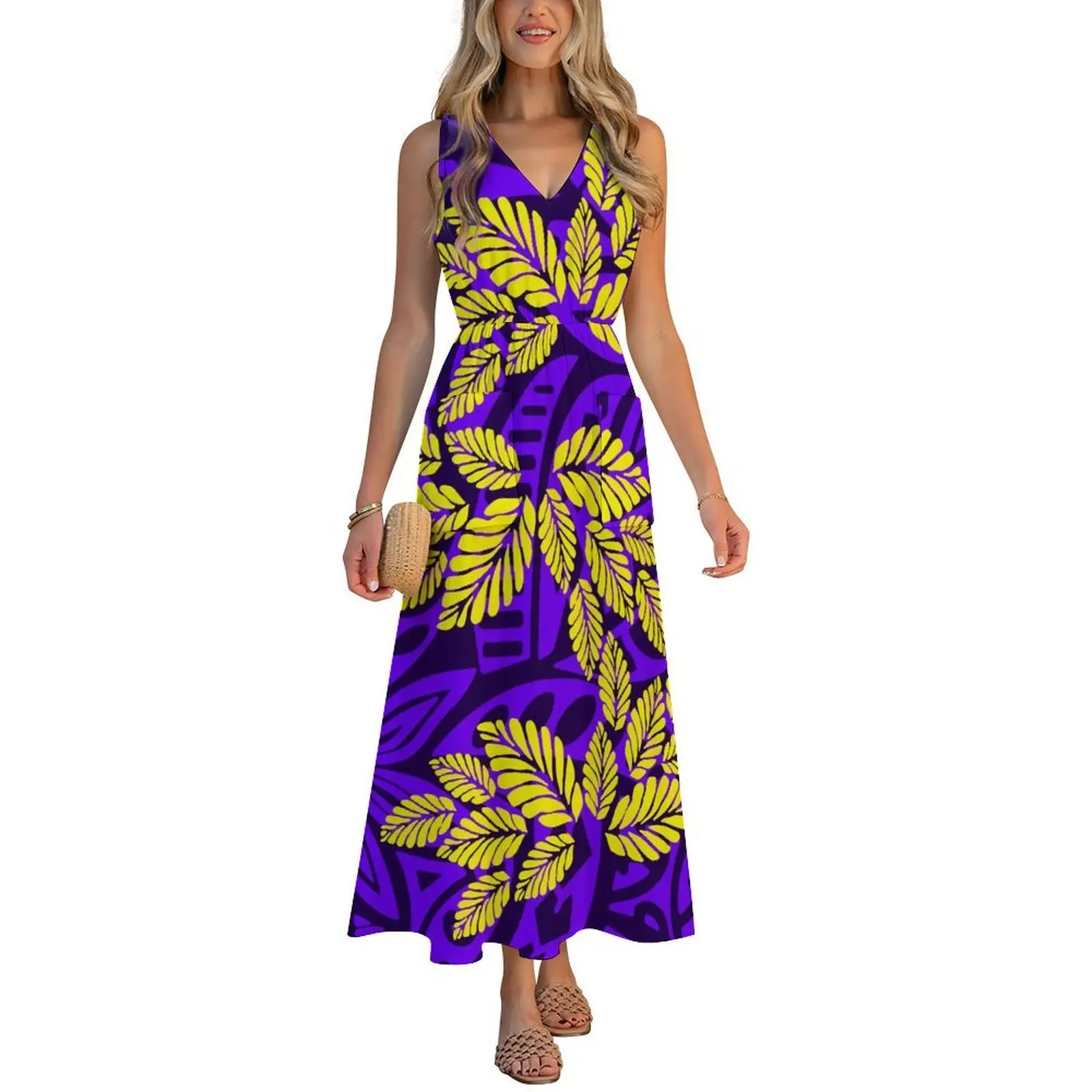 

Полинезийское женское элегантное платье Тихоокеанского острова, ретро-арт, дизайн, платье на заказ, летнее длинное платье, новинка 2026, новинка