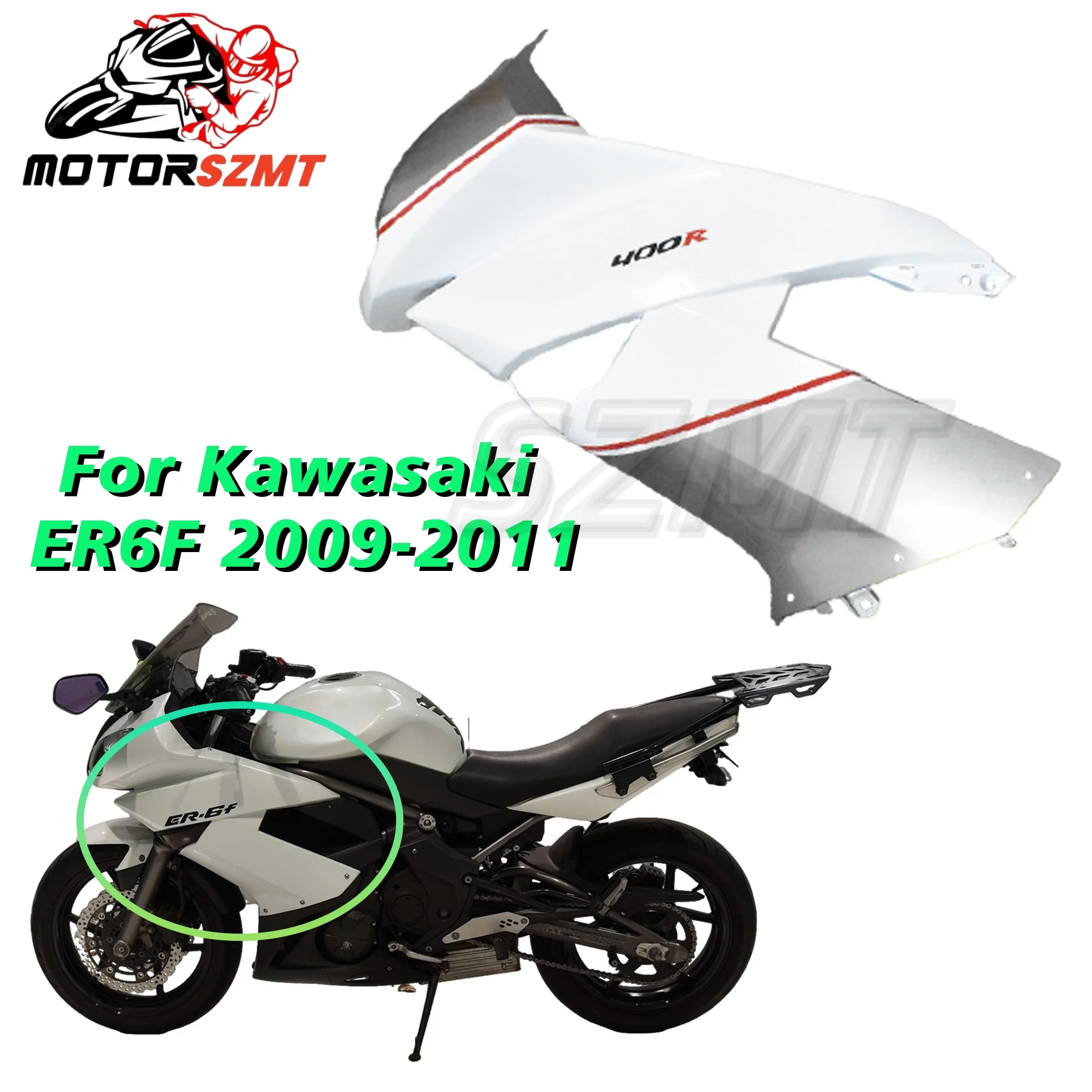 Motorcycle Side cover For Kawasaki ER6F Ninja650 2009-2010 2011 Side fairing Side protector Side panel ABS Injection